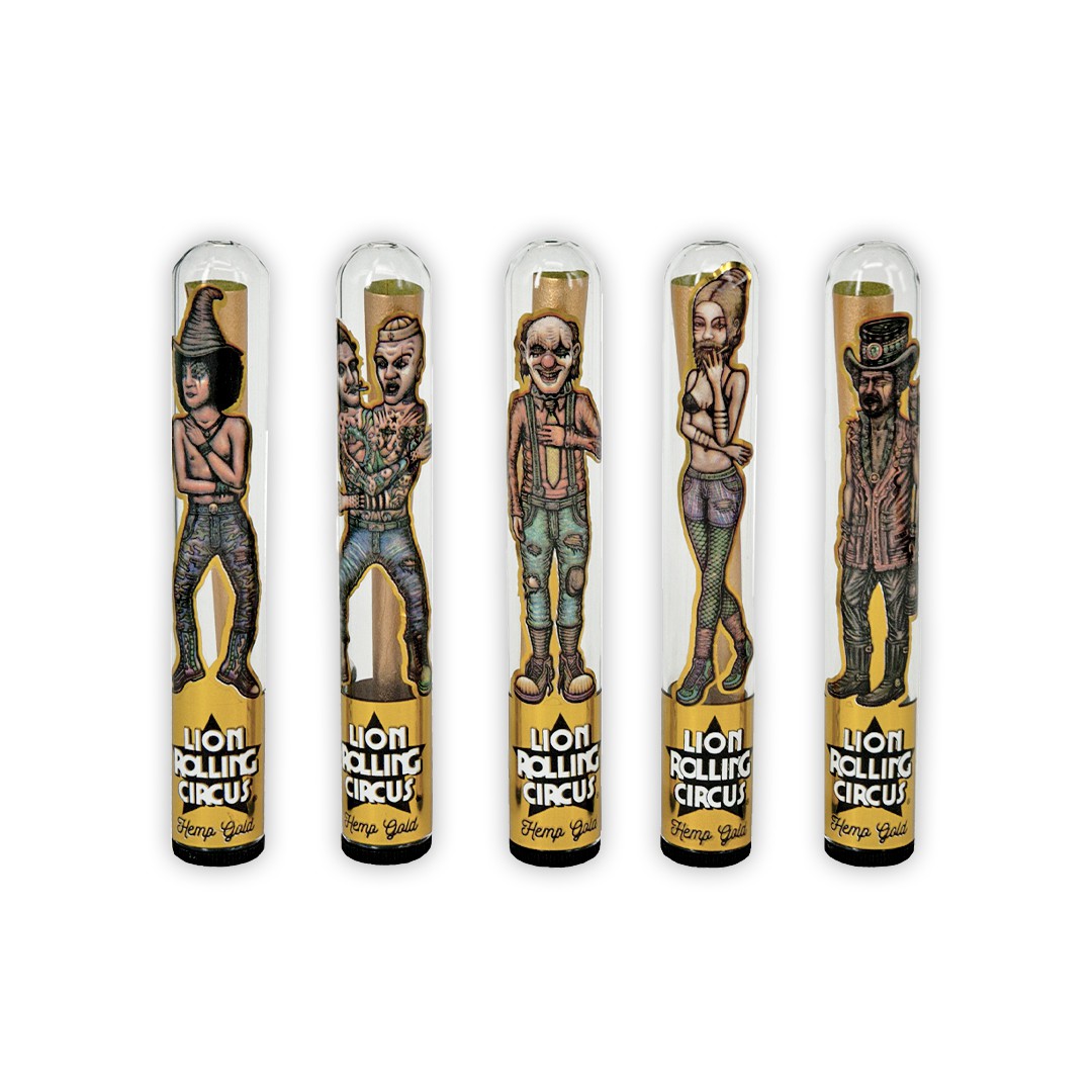 Papel p/armar Hemp Wraps Gold Oro Lion Rolling Circus